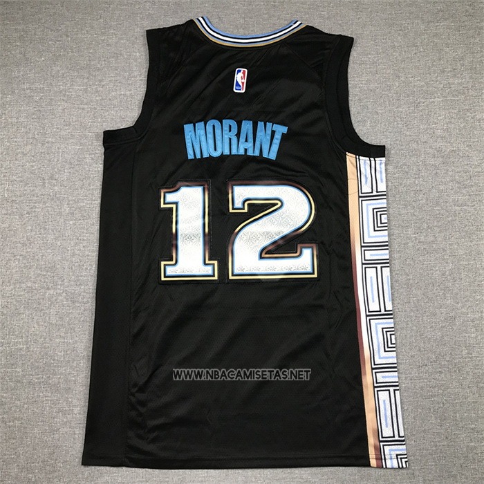 Camiseta Memphis Grizzlies Ja Morant NO 12 Ciudad 2022-23 Negro